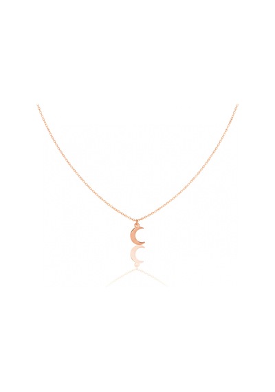 Ay Gümüş Kolye - Rose Rose Gold