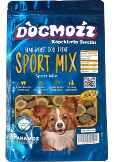 Dogmozz Semi-Moist Sport Mix Yarı Yumuşak Yetişkin Köpek Ödül Maması 500 G