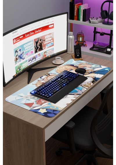 Barbara Genshin Impact Anime Gacha V2 - 90x40 Xxl Gaming Mouse Pad Fare Altlığı