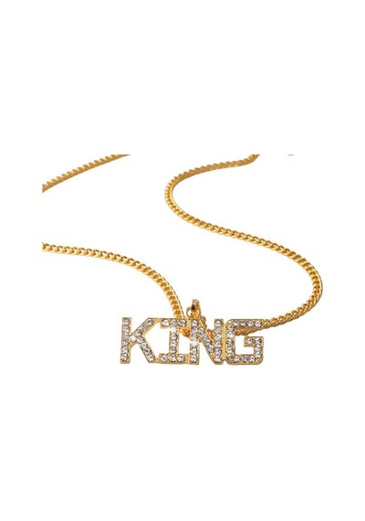 King Unisex Kolye Sarı Altın