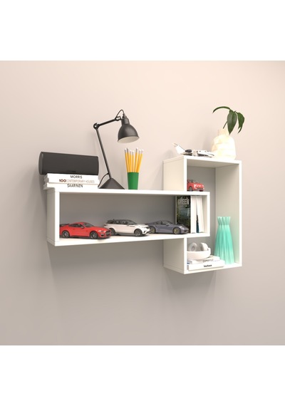 Rafkestir Alya Duvar Raf Set Beyaz ( Mat )