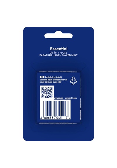 Tr Essential Diş İpi, Plak Temizler, Parafinli Diş İpi, Nane Aroması, 50m