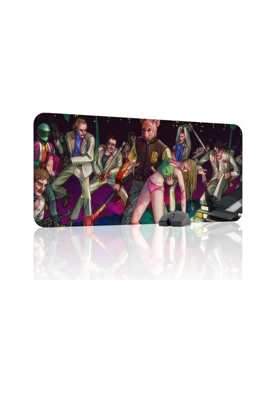 Hotline Miami Kaymaz Dikişli Kauçuk Oyuncu Mousepad V5 - 90x40 Xxl Gaming Mouse Pad Fare Altlığı
