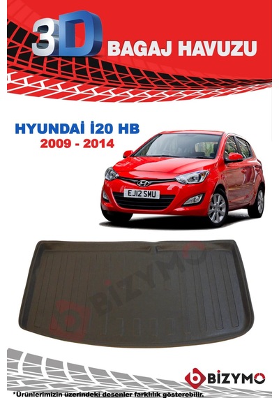 Hyundai İ20 2009-2014 3D Bagaj Havuzu Bizymo Hyundai İ20 2009-2014 3D Bagaj Havuzu Bizymo