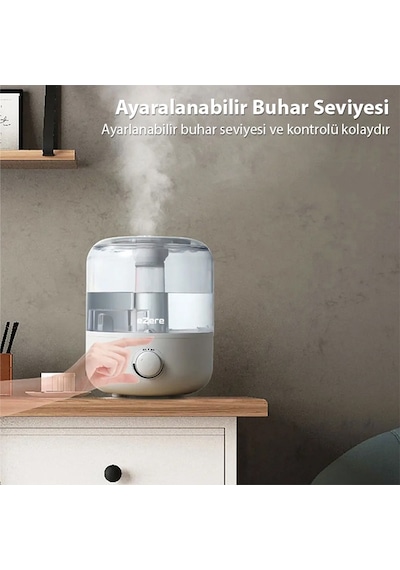 Ezere Yatak Odası İçin Üstten Doldurmalı 2,5 L Büyük Su Tankı,otomatik Kapanma, Bebek Sessiz Soğuk Sisli Nemlendirici