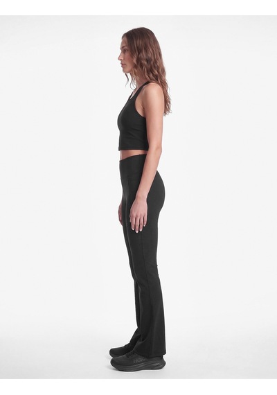 Koton Cepli Yüksek Bel Slim Fit İspanyol Paça Spor Tayt Siyah 7wak40185nk