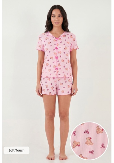 Lela Bayan Pijama Takımı 65770837 Pembe