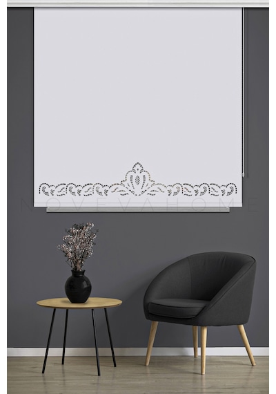 Stor Perde Lazer Kesim 601303 Beyaz Ev Ofis Mutfak Balkon Çocuk Odası Yatak Odası Salon Perdesi Beyaz