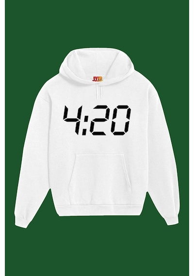 Startmore Unisex Beyaz 4.20 Baskılı Sweatshirt Beyaz