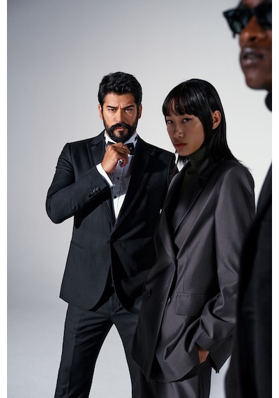 Ac&Co / Altınyıldız Classics Slim Fit Desenli Klasik Smokin Takım Siyah (538463578)