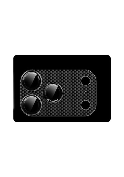 Senon Apple İphone 17 Pro Max İçin Zore Cl-21 Karbon Kamera Lens Koruyucu Siyah 50 x 22