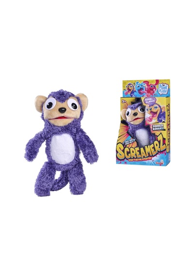 Screamerz Sesli Peluş Çılgın Maymun Mor