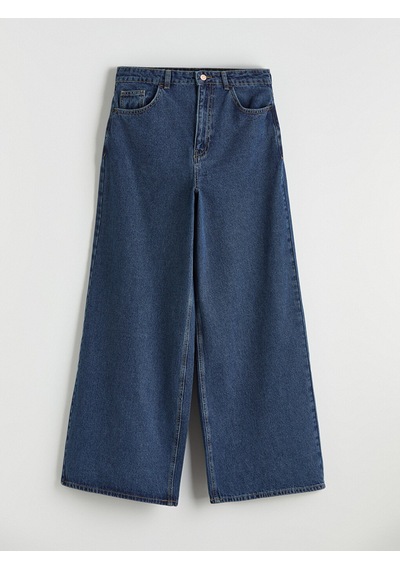 Lcw Modest İndigo Baggy Fit Kadın Jean Pantolon