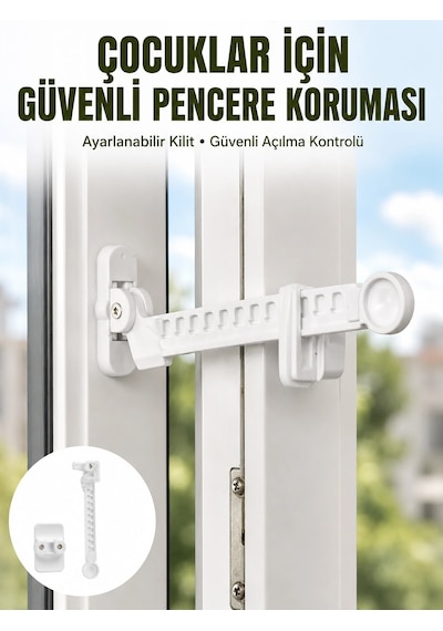 Cam Pencere Açılma Kilidi Kolay Montaj 3 Lü Yeni Nesil