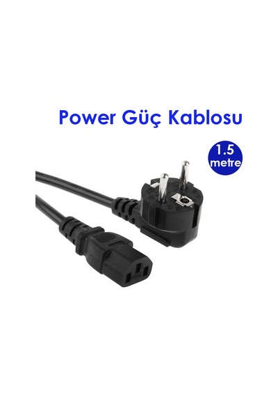 1.5 Metre Power Kablo Bilgisayar Notebook Güç Kablosu