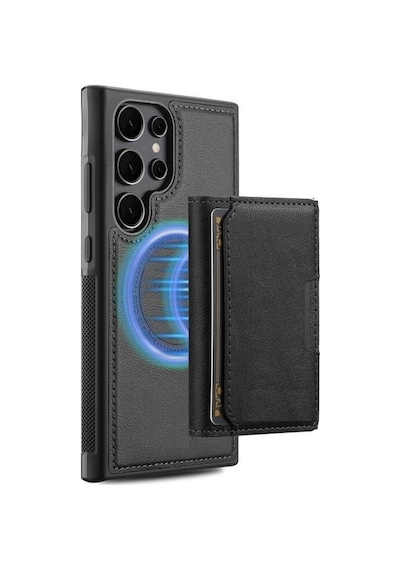 Teleplus Samsung Galaxy Uyumlu S24 Ultra Kılıf Pollux L2 Serisi Mıknatıslı Kartlıklı 2-1 Kapak