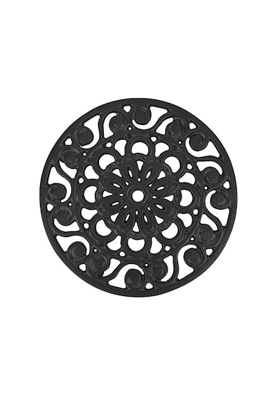 Trademark Innovations Dekoratif Dökme Demir Metal Trivet Siyah