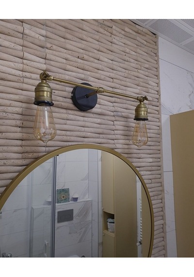 RİOLİGHT RETRO1,RUSTİK,VİNTAGE ESKİTME MAFSALLI 2XE27 DUYLU METAL Eskitme