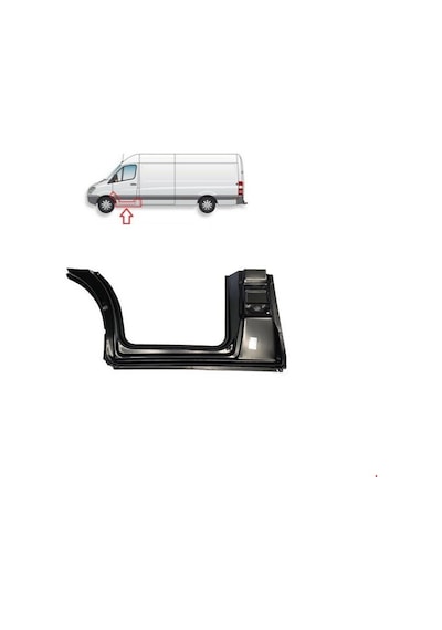 Mercedes - Sprinter 2006 - Ön Kapı Frangart Alt Sol Sprinter 2006-