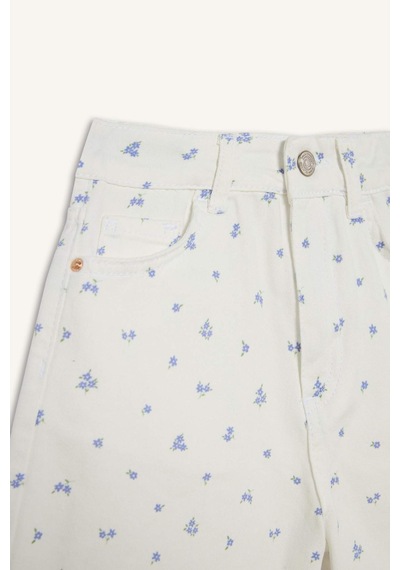 Defacto Gabardin Şort Kız Çocuk H7933a826hser233 Ekru-er233