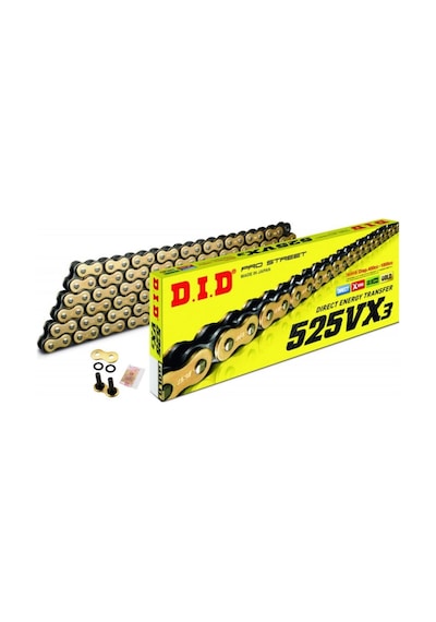 Did 525-98Vx3 2012-2013 Ducati 848 Evo Corse SE Uyumlu Zincir Vx3 Xring Gold (Sarı) Renk