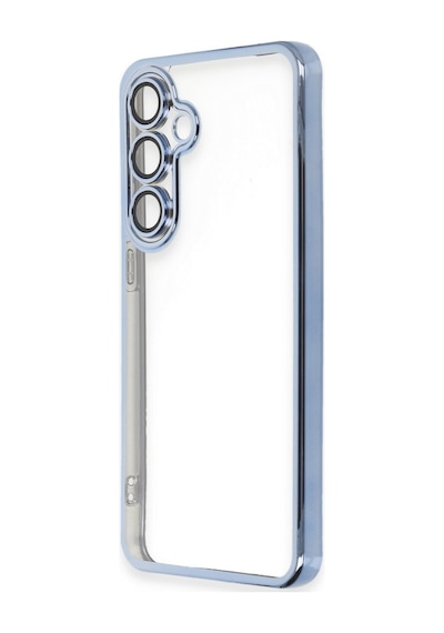 Samsung Galaxy S24 Fe Uyumlu Kılıf Lensli Silikon - Lacivert
