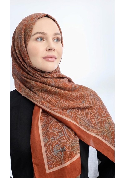 İPEKAL Soft Pamuk Şal-75 X 190 -06574 Kiremit