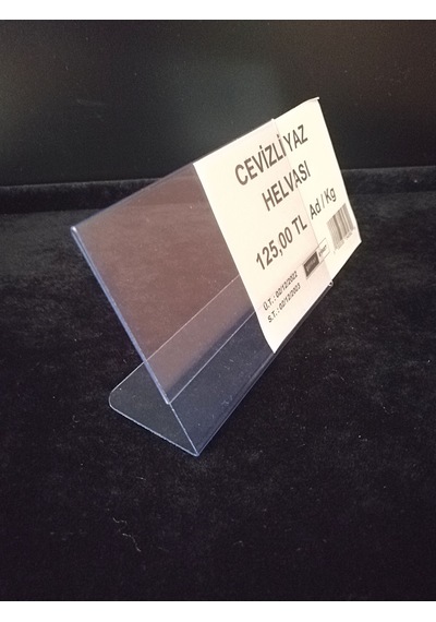 10 Adet Pvc Etiketlik İsimlik A7 10x7,5cm Şeffaf Etiketlik Ayaklı