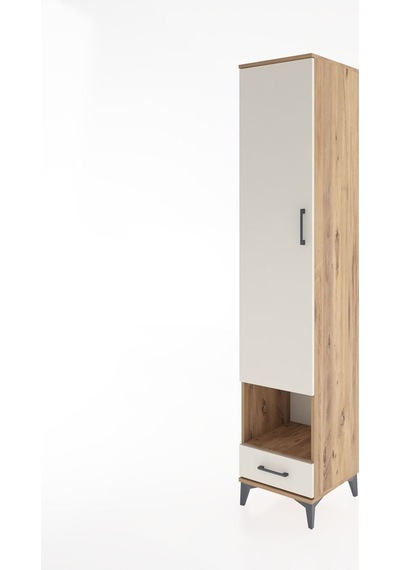 Hyperion Dolap 6 Raflı Tek Çekmeceli Tek Kapaklı 44x44x221 Çam-aytaşı Atlas Çam