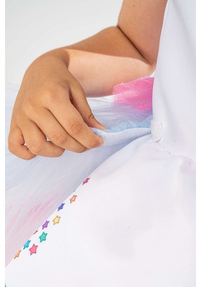 YAĞMUR KOStütüM Taç Hediyeli Unicorn Temalı Kız Çocuk Beyaz Doğum Günü Elbisesi & Parti Kostümü Beyaz YAĞMUR KOStütüM Taç Hediyeli Unicorn Temalı Kız Çocuk Beyaz Doğum Günü Elbisesi & Parti Kostümü Beyaz