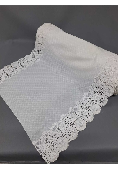 Pvc Küpür Dantel Raf Ve Dolap Örtüsü Runner Beyaz 28kpr5024 Beyaz