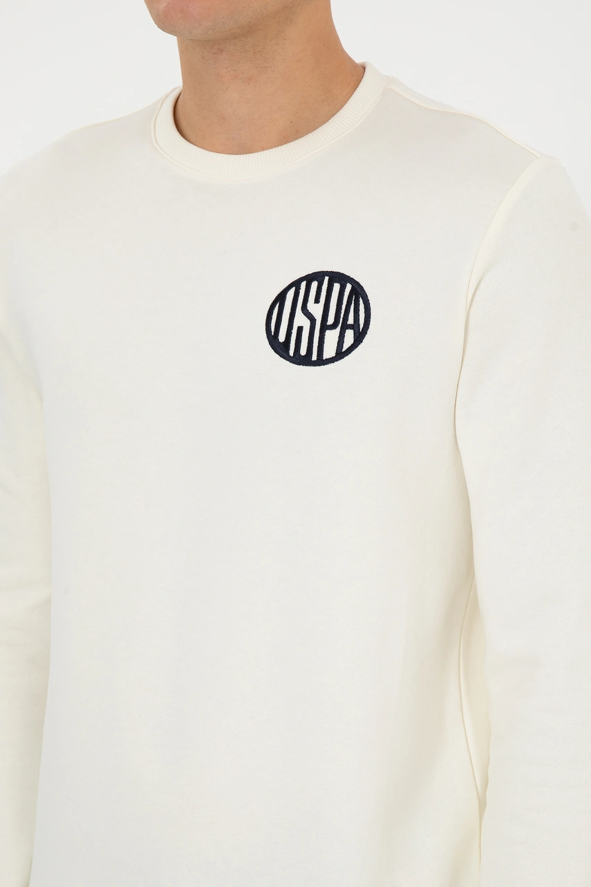 U.S. Polo Assn. Erkek Regular Fit Bisiklet Yaka Krem Sweatshirt 50308717-VR256