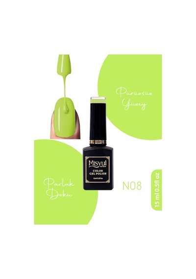 Misyul Uv Led Kalıcı Oje Nail Art 15 Ml Neon Serisi N08