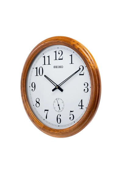 Seiko Clock Qxa155b Büyük Meşe Ahşap Duvar Saati Kahverengi