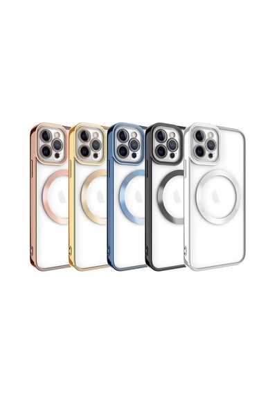 Apple Uyumlu iPhone 11 Pro Kılıf M-safe Wireless Şarj Özellikli Zore Setro Silikon Rose Gold