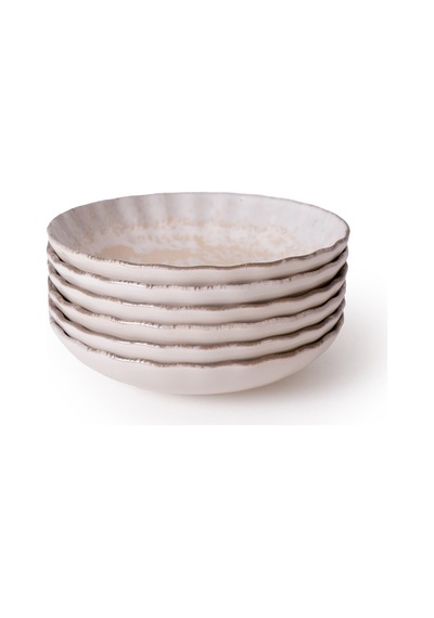 Keramika Vintage Cream Sirius Yemek Tabağı 20 Cm 6 Adet 22146 Krem