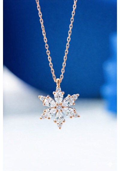 Çekirdekjewelry 925 Ayar Gümüş Rose Kaplama Kar Tanesi Kolye Işıklı Kutulu, Zirkon Taşlı Şık Kadın Kolye Sarı Çekirdekjewelry 925 Ayar Gümüş Rose Kaplama Kar Tanesi Kolye Işıklı Kutulu, Zirkon Taşlı Şık Kadın Kolye Sarı