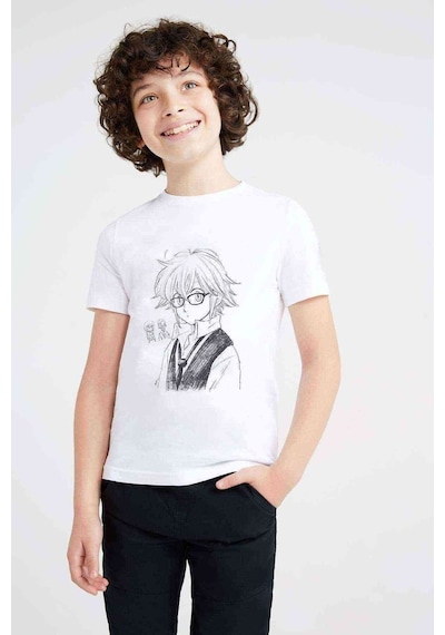 Tshirthane Anime Fairy Tail Glass Guild Emblem Baskılı Unisex Çocuk Beyaz T (534776972)