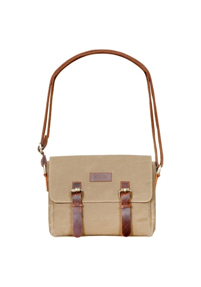 Gillario Design 01 Kanvas - Deri Camel Omuz Çantası