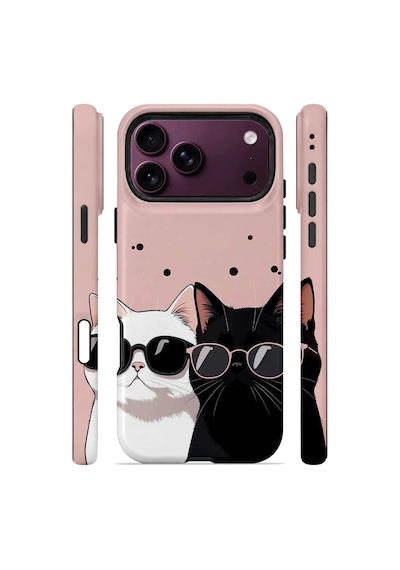 Velvoria Valestra Havalı Kedili Apple Apple iPhone Uyumlu 18 Pro Max Darbe Korumalı Kılıf Valestra Select - Havalı Kedili