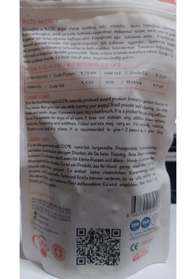 Sfs Kuzu Akciğer Köpek Ödül Maması 100 G