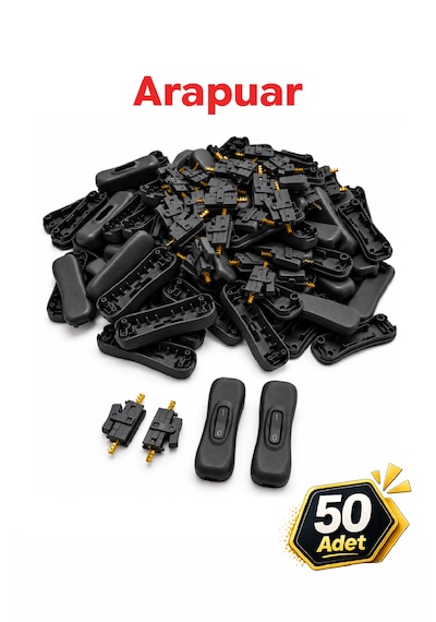Arapuar Anahtarı Siyah Aç Kapa Anahtar Ara Puar 50 Adet 2a - 250v