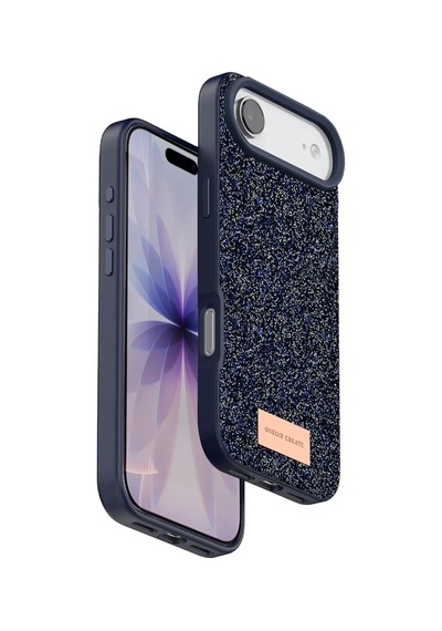 Apple iPhone Uyumlu 17 Air Bright Simli Kapak - Mavi Bz8683140906054