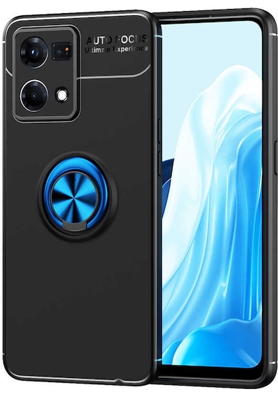 Goocamp Reno 7 4g Kılıf Ravel Silikon Kapak - Mavi Mavi