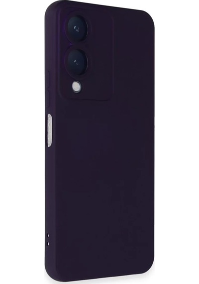 Newface Vivo Y17s Kılıf Nano İçi Kadife Silikon - Mor Çok Renkli