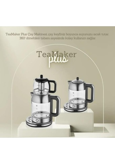 Arow TR-4318 Tea Maker Plus 2 L Elektrikli Cam Çay Makinesi