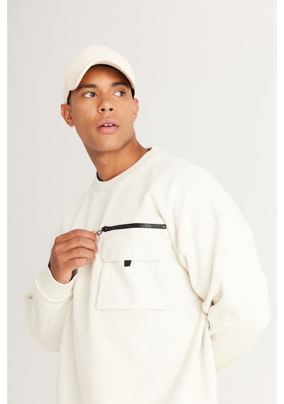 AC&Co / Altınyıldız Classics Erkek Bej Oversize Bol Kesim Bisiklet Yaka %100 Pamuk Sweatshirt Bej AC&Co / Altınyıldız Classics Erkek Bej Oversize Bol Kesim Bisiklet Yaka %100 Pamuk Sweatshirt Bej