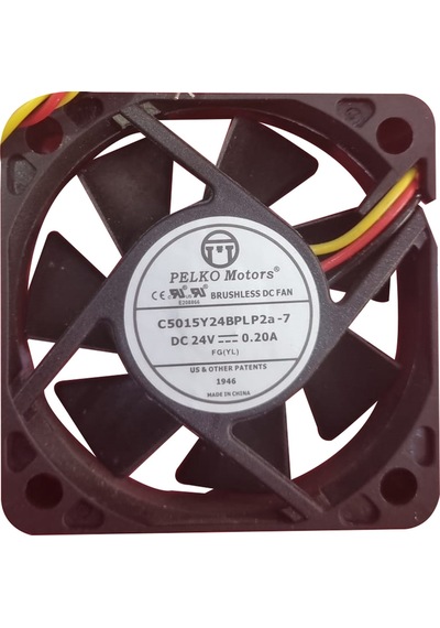 Pelko Motors 50x50x15mm C5015Y24Bplp2A-7 24V 0.20A 3 Kablo Kare Fan