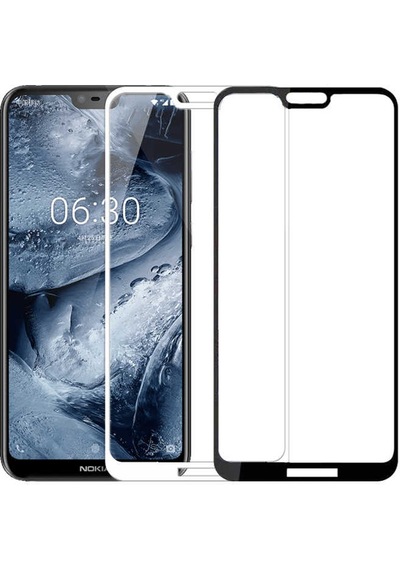 Nokia X6 Zore Kenarları Kırılmaya Dayanıklı Cam Ekran Koruyucu