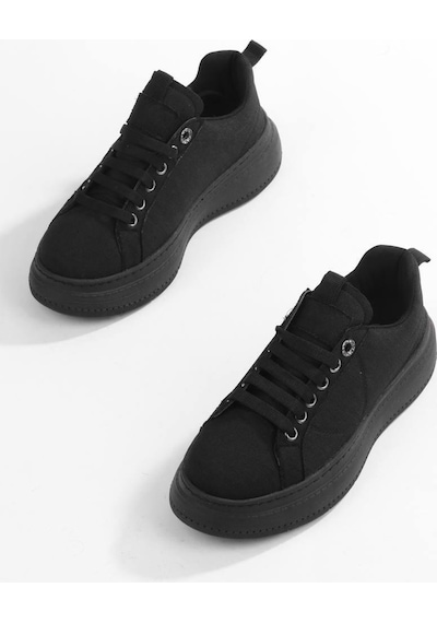 Paris Siyah Sade Ve Zarif Günlük Sneaker Mh2456-siyah Siyah